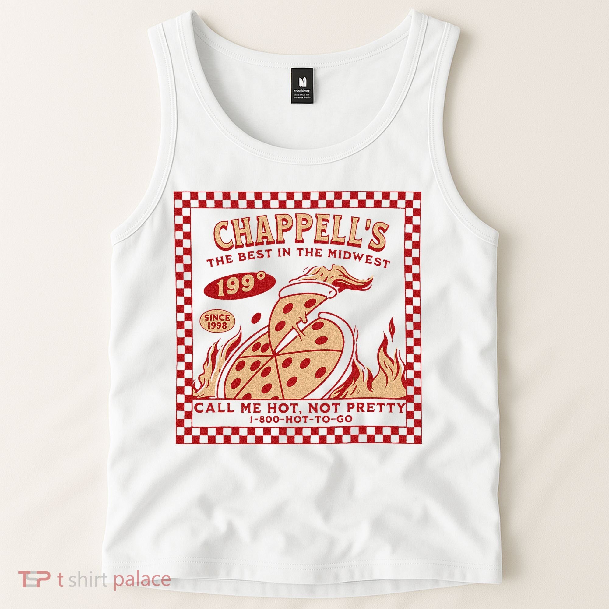 Chappell The Midwest Call Me Hot Retro Pizza Hot To Go Gift Tank Top