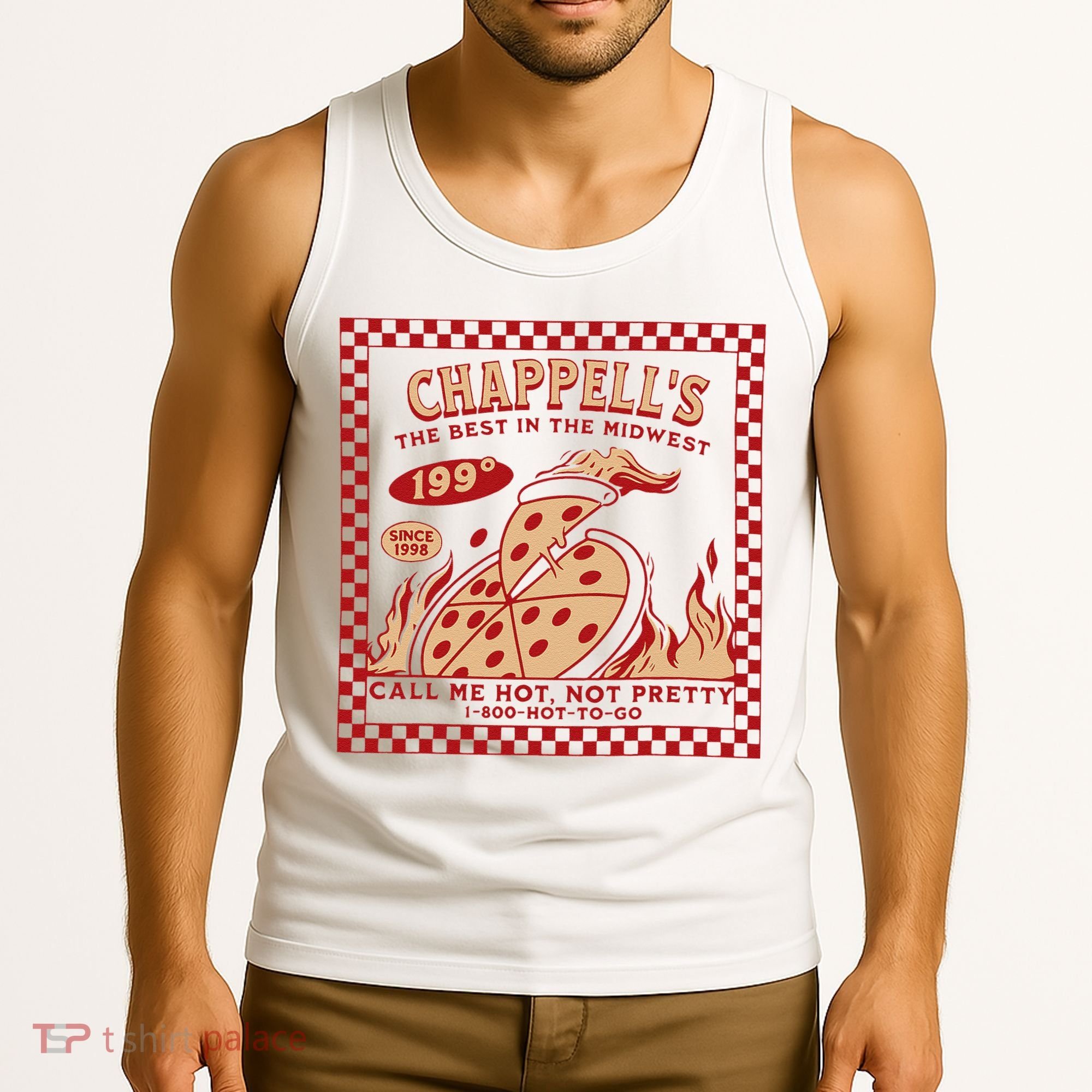 Chappell The Midwest Call Me Hot Retro Pizza Hot To Go Gift Tank Top