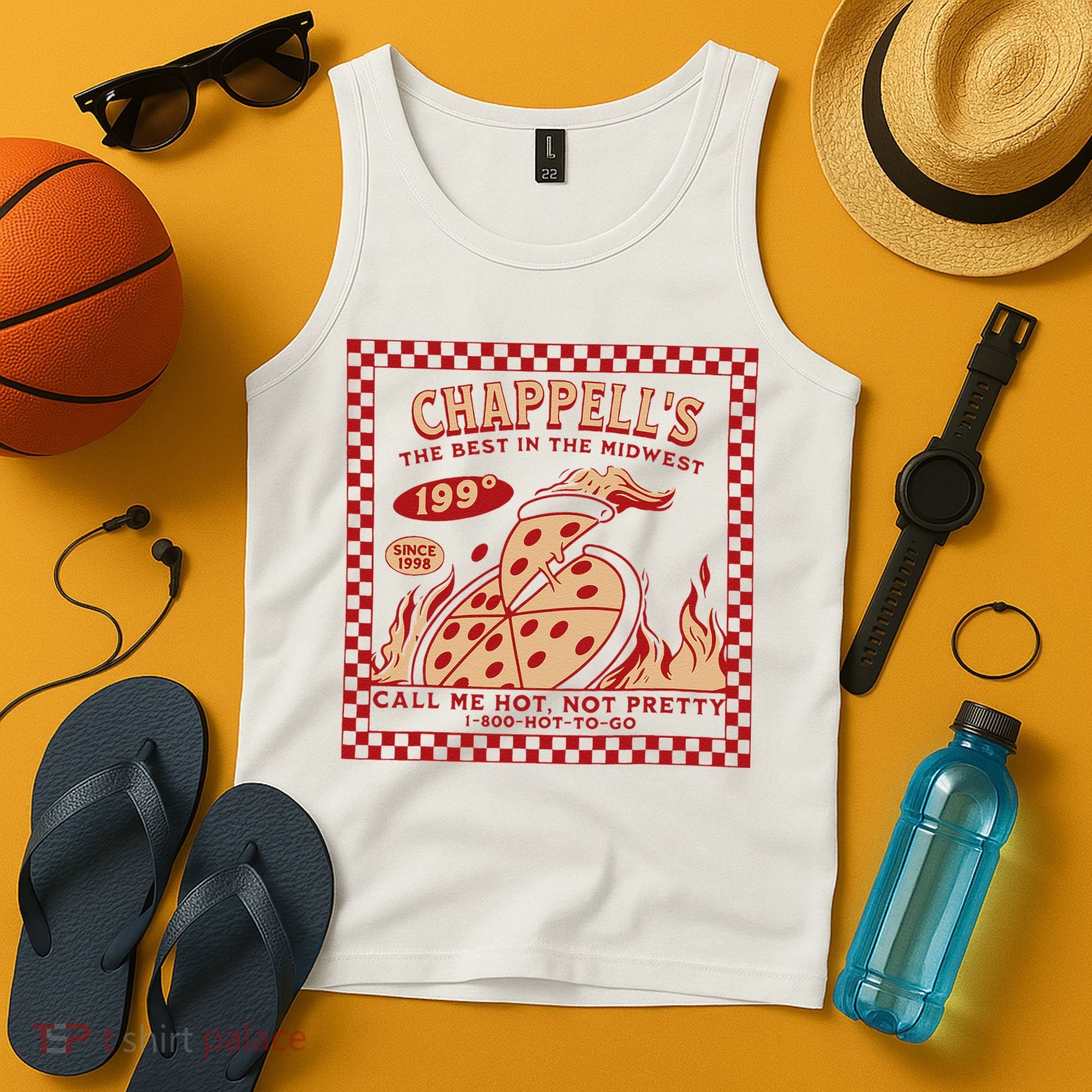 Chappell The Midwest Call Me Hot Retro Pizza Hot To Go Gift Tank Top
