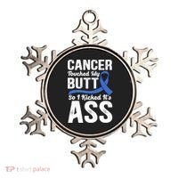 Cancer Touched My Butt So I Kicked It's Ass Colon Cancer Ornament thumb 0