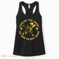 Civilize The Mind But Make The Body Savage MMA BJJ Jiu Jitsu Women's Tank Top thumb 0