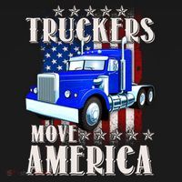 Cool Truckers Move America Semi Truck Distressed Flag Ornament thumb 1