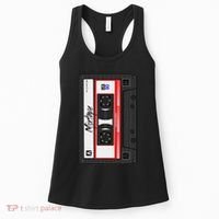 Cassette Tape Music Mix Audio 90s Party 80s Outfit Cassette Women's Tank Top thumb 0