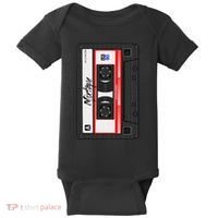 Cassette Tape Music Mix Audio 90s Party 80s Outfit Cassette Baby Bodysuit thumb 0