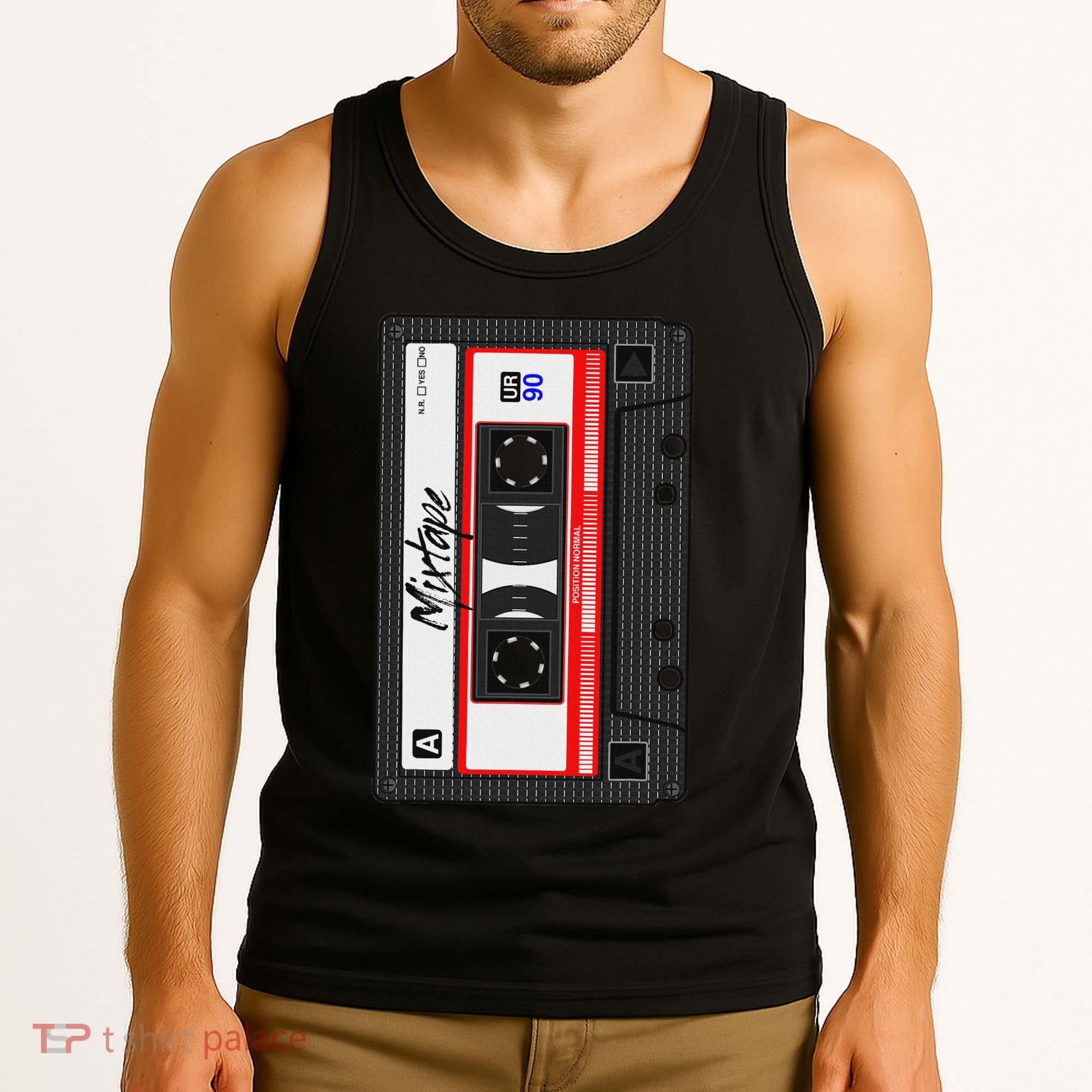 Cassette Tape Music Mix Audio 90s Party 80s Outfit Cassette Tank Top