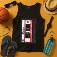 Cassette Tape Music Mix Audio 90s Party 80s Outfit Cassette Tank Top thumb 4