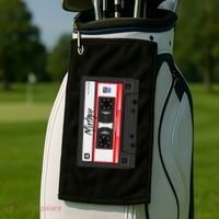 Cassette Tape Music Mix Audio 90s Party 80s Outfit Cassette Golf Towel thumb 2