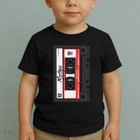 Cassette Tape Music Mix Audio 90s Party 80s Outfit Cassette Toddler T-Shirt thumb 2