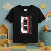 Cassette Tape Music Mix Audio 90s Party 80s Outfit Cassette Toddler T-Shirt thumb 3