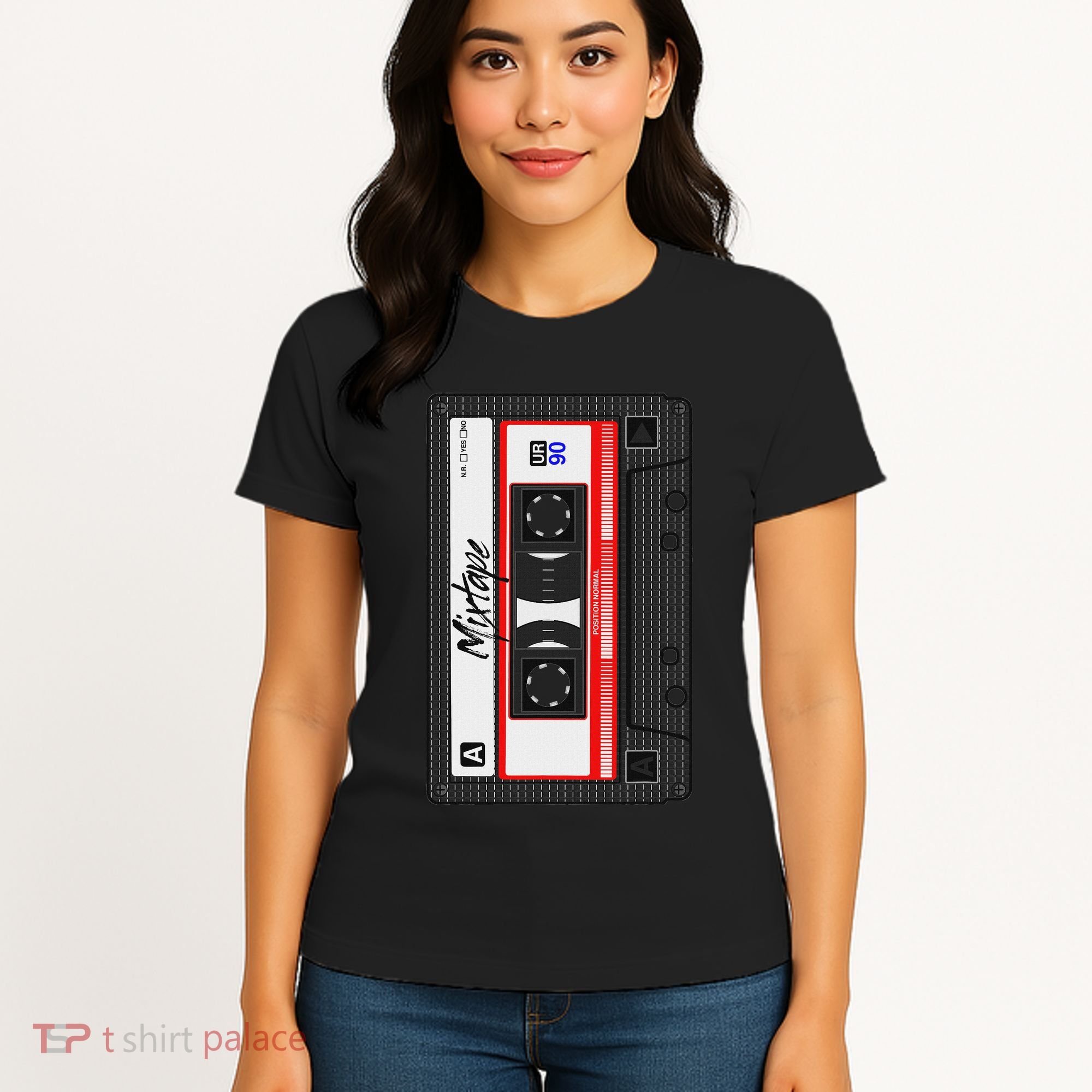 Cassette Tape Music Mix Audio 90s Party 80s Outfit Cassette Women's T-Shirt