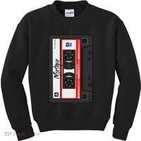Cassette Tape Music Mix Audio 90s Party 80s Outfit Cassette Kids Sweatshirt thumb 0