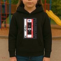 Cassette Tape Music Mix Audio 90s Party 80s Outfit Cassette Kids Hoodie thumb 3