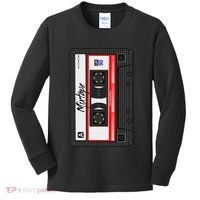 Cassette Tape Music Mix Audio 90s Party 80s Outfit Cassette Kids Long Sleeve Shirt thumb 0