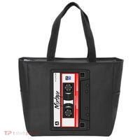 Cassette Tape Music Mix Audio 90s Party 80s Outfit Cassette Tote Bag thumb 0