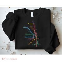 Chicago Trains Map Sweatshirt thumb 2