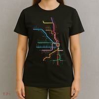 Chicago Trains Map T-Shirt thumb 4