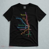 Chicago Trains Map T-Shirt thumb 5