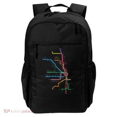 Chicago Trains Map Backpack