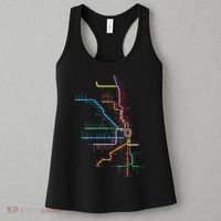 Chicago Trains Map Women's Tank Top thumb 3