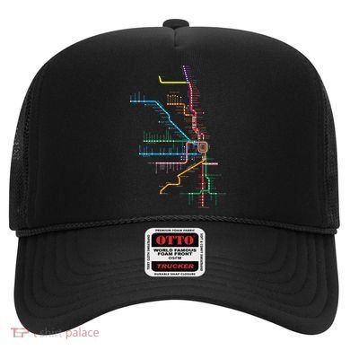 Chicago Trains Map Hat