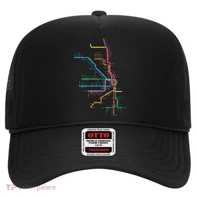 Chicago Trains Map Hat