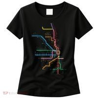 Chicago Trains Map Women's T-Shirt thumb 0