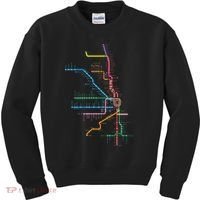 Chicago Trains Map Kids Sweatshirt thumb 0