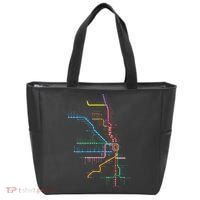Chicago Trains Map Tote Bag thumb 0