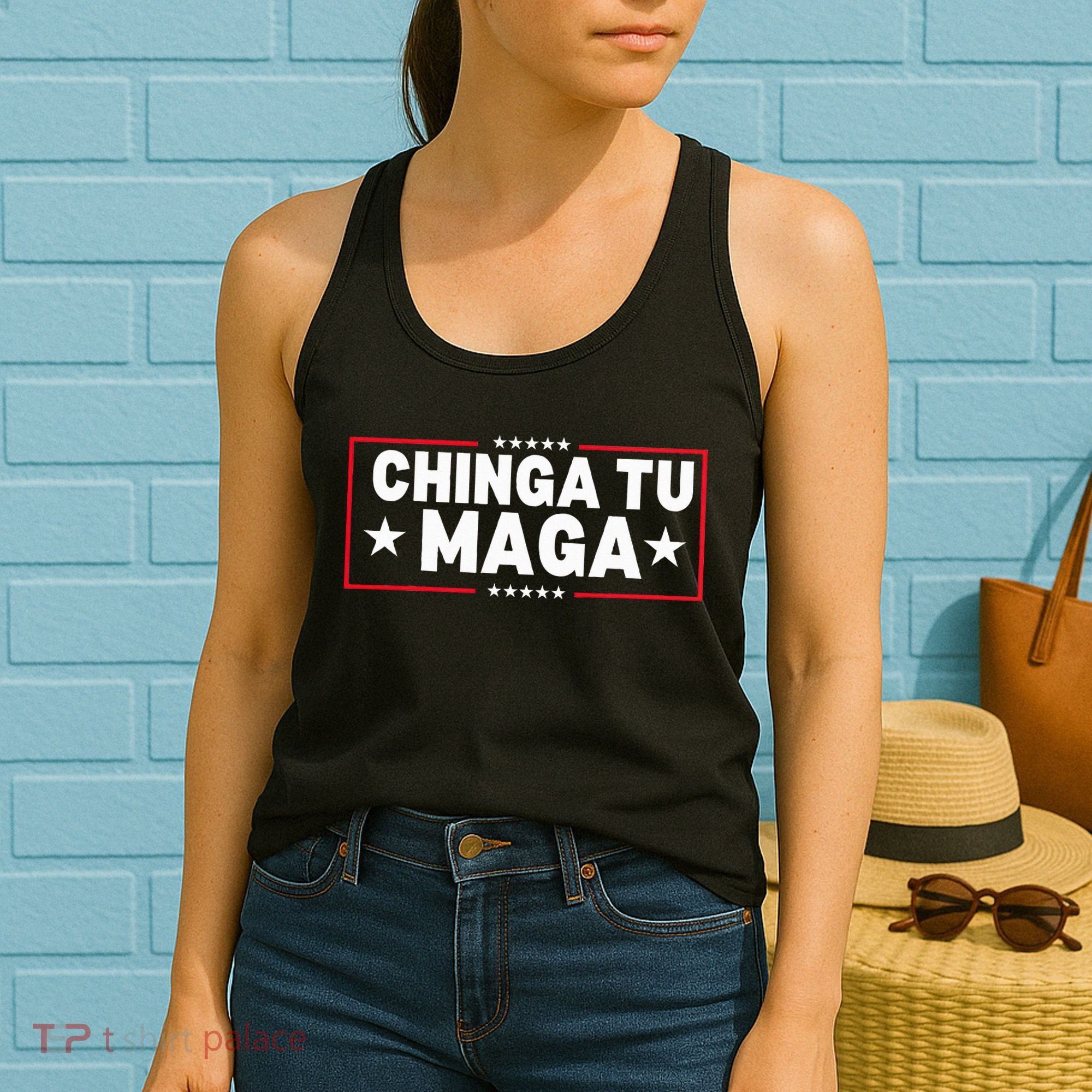 Chinga Tu Maga Election Anti Trump Latino Democrat Kamala Women's Tank Top