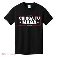 Chinga Tu Maga Election Anti Trump Latino Democrat Kamala Kids T-Shirt thumb 0