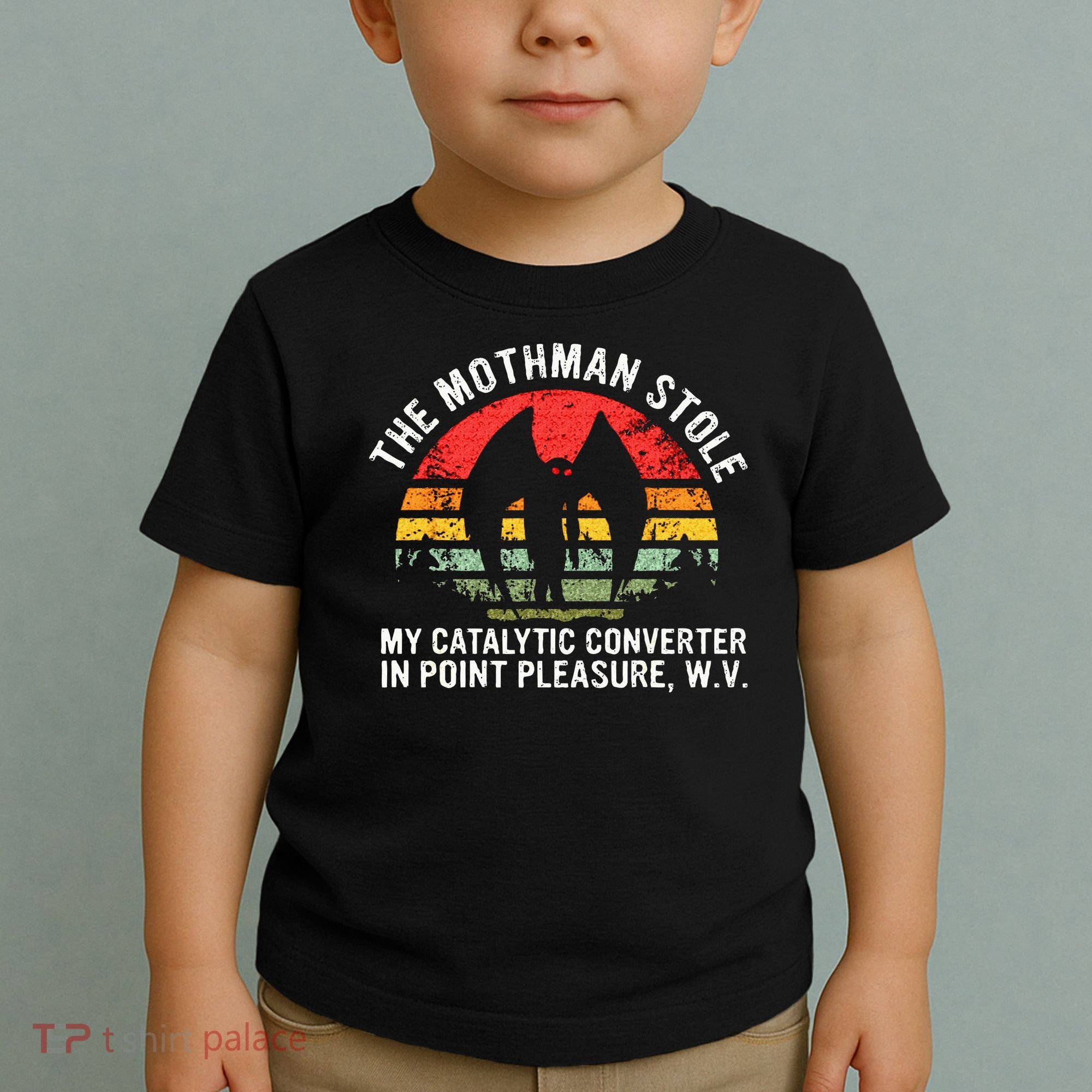 Cryptid The Mothman Stole My Catalytic Converter In Point Toddler T-Shirt