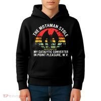 Cryptid The Mothman Stole My Catalytic Converter In Point Kids Hoodie thumb 4