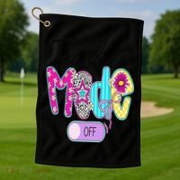 Coquette Teacher Mode Off Class Dismissed Last Day Of Golf Towel thumb 1