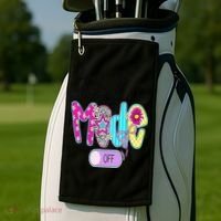 Coquette Teacher Mode Off Class Dismissed Last Day Of Golf Towel thumb 2
