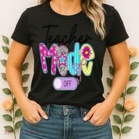 Coquette Teacher Mode Off Class Dismissed Last Day Of Women's T-Shirt thumb 2