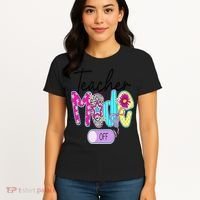 Coquette Teacher Mode Off Class Dismissed Last Day Of Women's T-Shirt thumb 4
