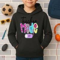 Coquette Teacher Mode Off Class Dismissed Last Day Of Kids Hoodie thumb 2