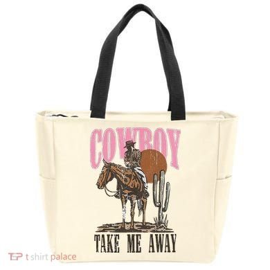 Cowboy Take Me Away Tote Bag