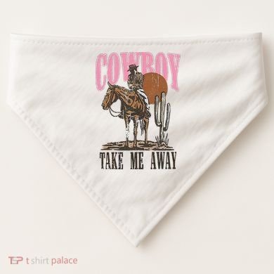 Cowboy Take Me Away USA-Made Doggie Bandana