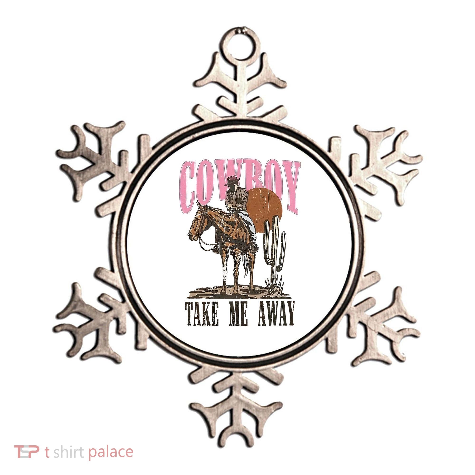 Cowboy Take Me Away Ornament