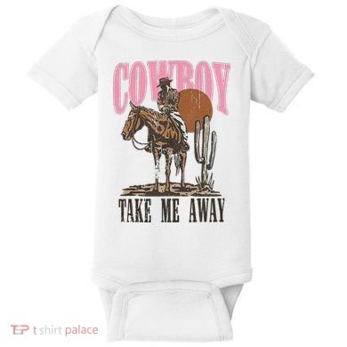 Cowboy Take Me Away Baby Bodysuit