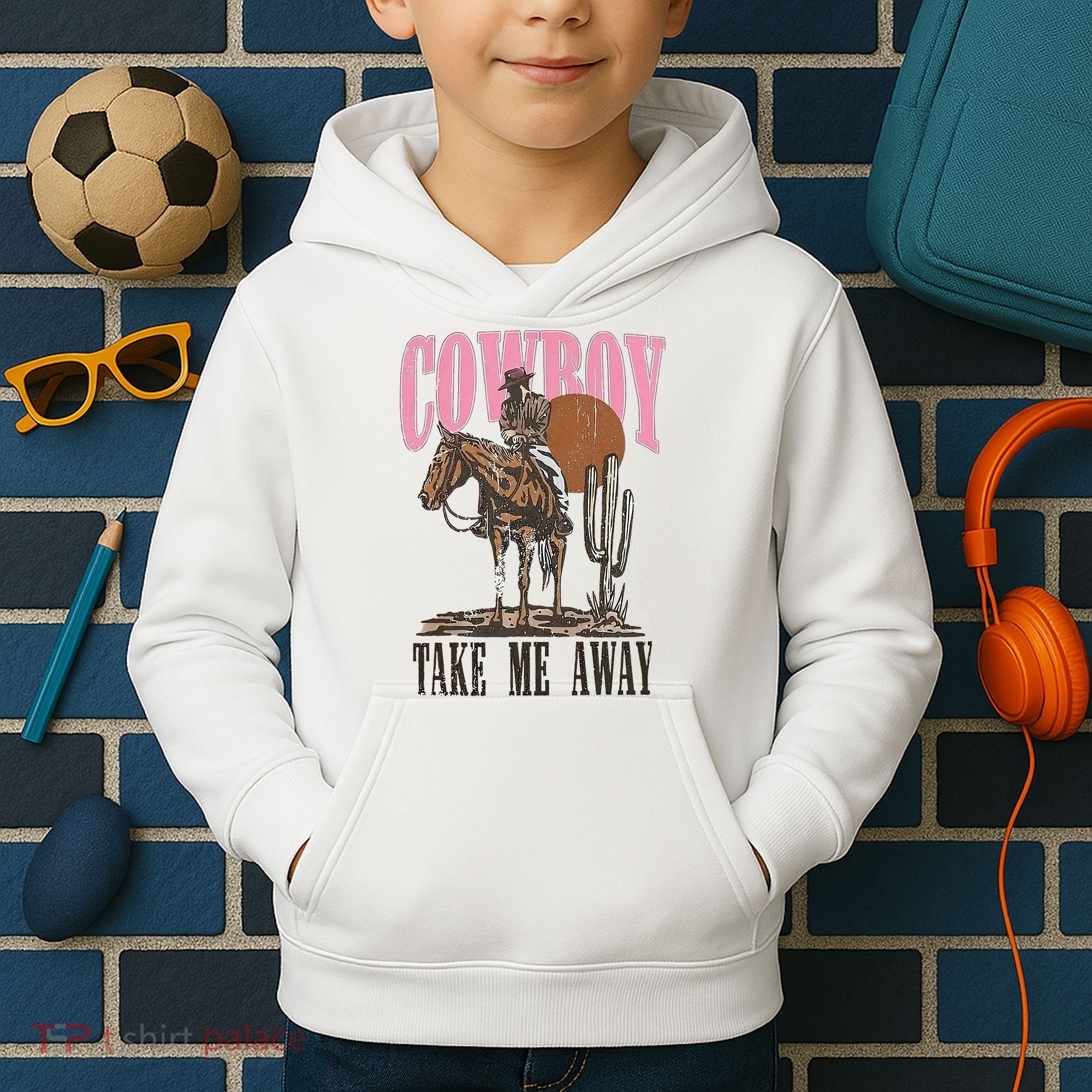 Cowboy Take Me Away Kids Hoodie