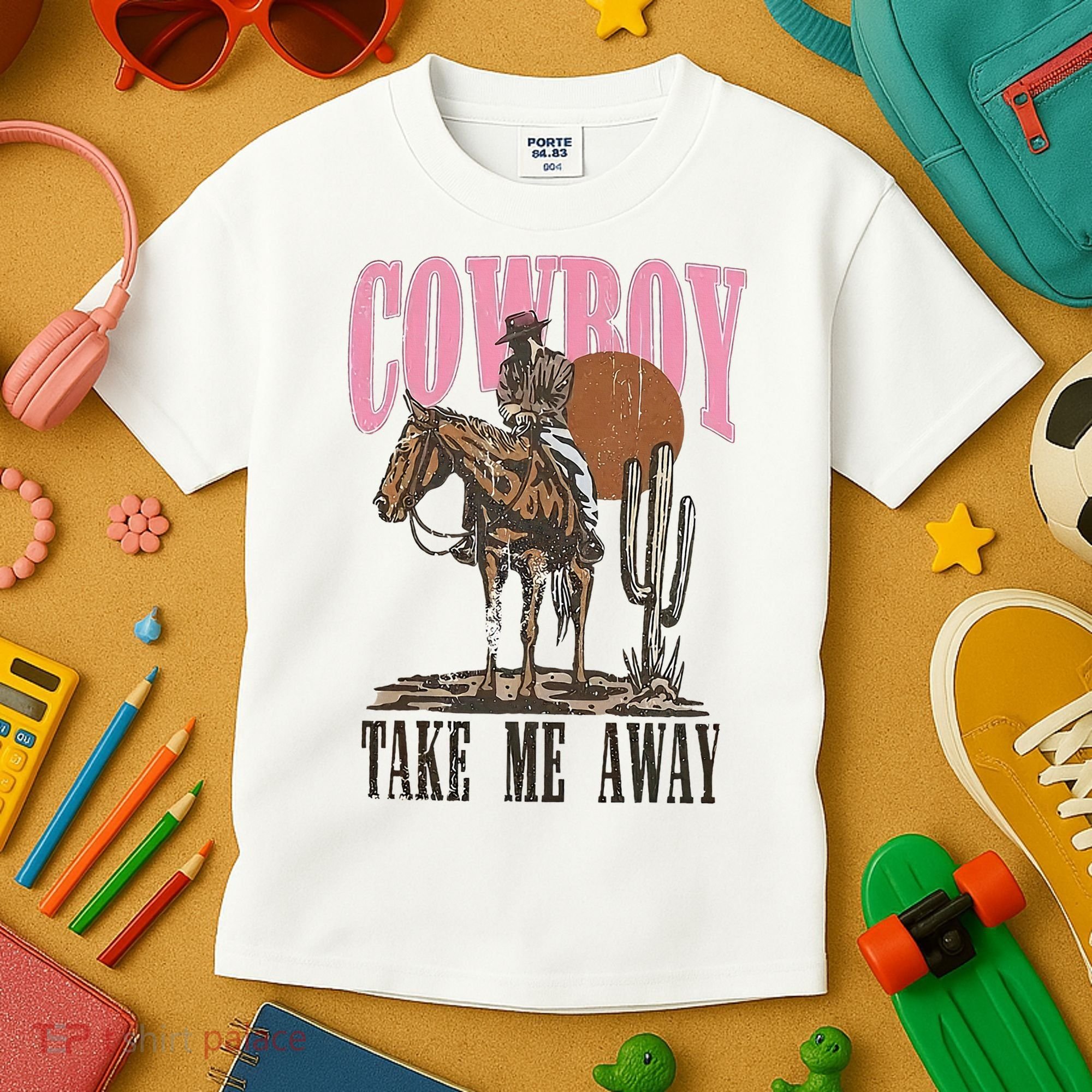 Cowboy Take Me Away Kids T-Shirt
