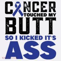 Cancer Touched My Butt So I Kicked Its Ass Funny Colon Cancer Awareness Hat thumb 2