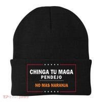 Chinga Tu Maga Pendejo No Mas Naranja Beanie thumb 0