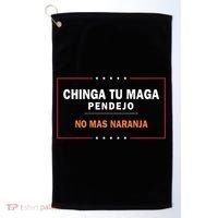 Chinga Tu Maga Pendejo No Mas Naranja Golf Towel thumb 0