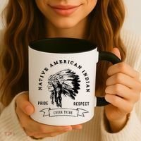 Creek Tribe Native American Indian Pride Respect Honor Gift Coffee Mug thumb 3