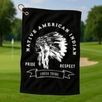 Creek Tribe Native American Indian Pride Respect Honor Gift Golf Towel thumb 1
