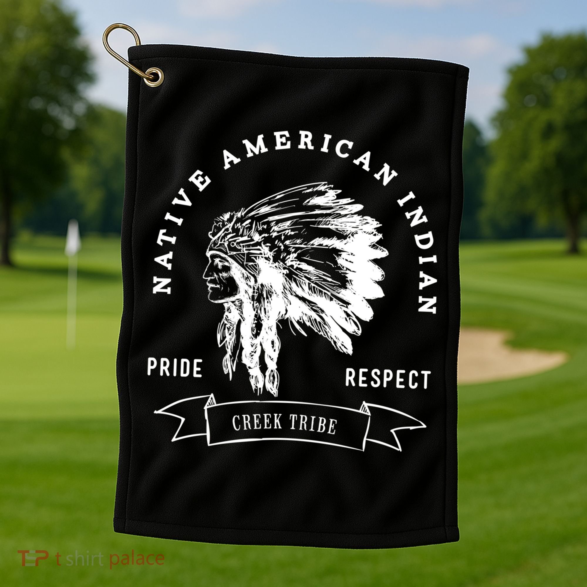 Creek Tribe Native American Indian Pride Respect Honor Gift Golf Towel