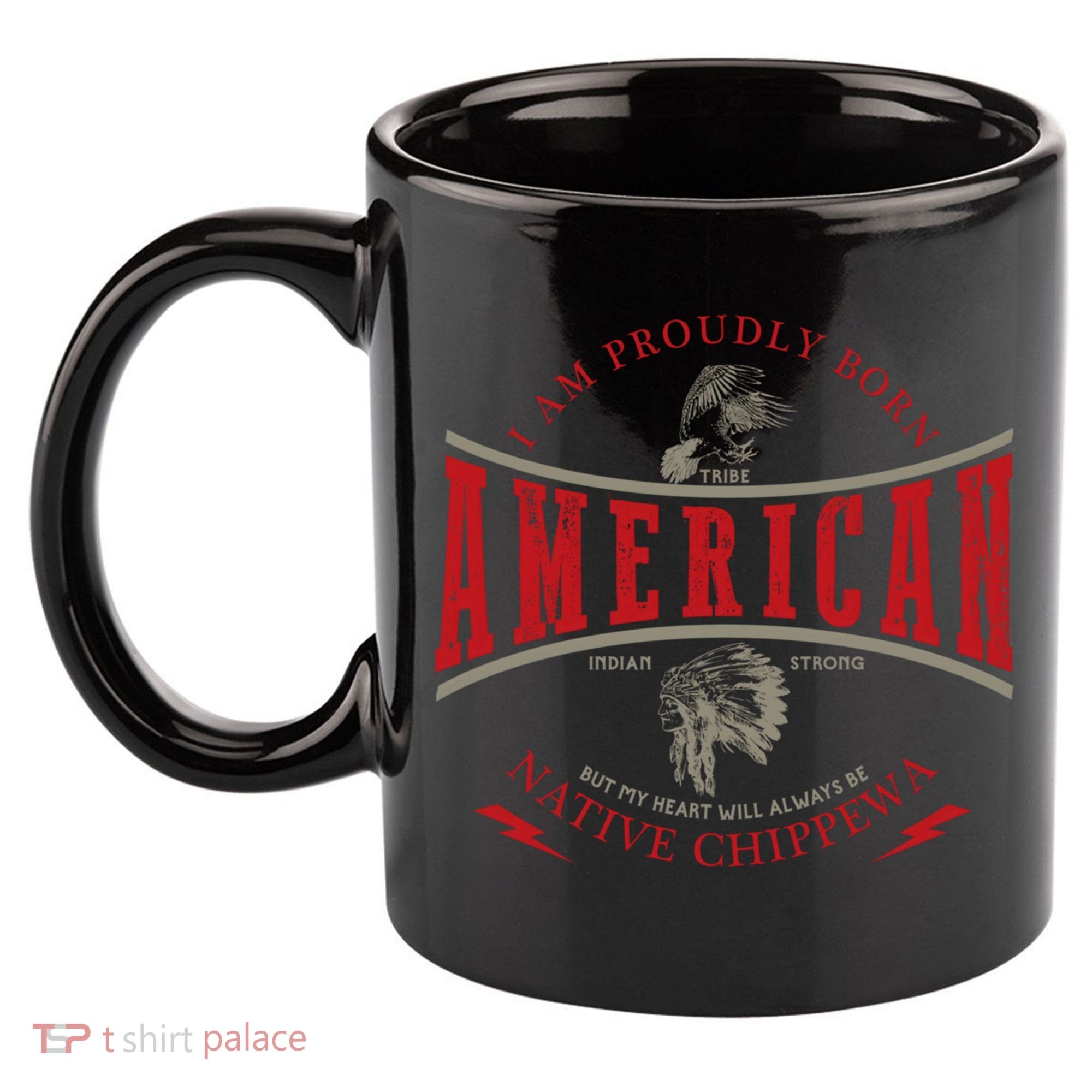 Chippewa Tribe Native American Indian Strong Pride Retro Gift 11oz C Handle Ceramic Mug